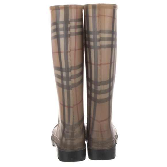 Burberry Rubber Plaid Print Rainboots - Picture 4 of 10